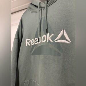 Reebok Men's Sage Green Pullover Hoodie with Logo — XL